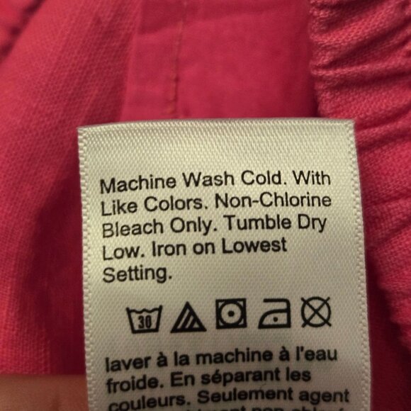 J. Crew Women's Seaside Linen Shorts w/ Pockets M Pink Resortwear Beach Preppy - Picture 6 of 9